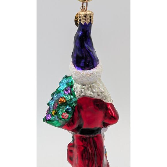 Christopher Radko Ornament Purple Hat Santa Red Robe 9.5" Poland - Picture 5 of 8